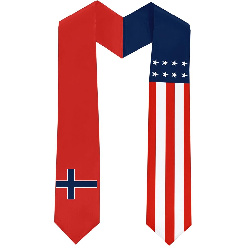 7559 Norway Flag International Students Graduation Sash Stole Scarves 180 X